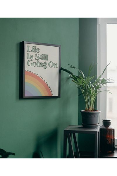Arthopia Η ζωή συνεχίζεται Μοτίβο Pinterest Αφίσα με κορνίζα Υψηλής ποιότητας διακοσμητικό σχέδιο ζωγραφικής