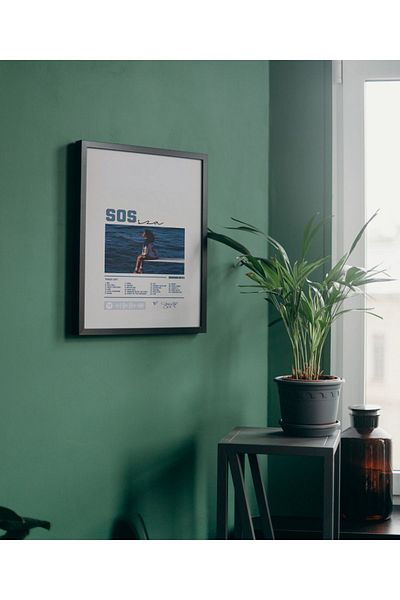 Arthopia SZA Sos Album Pinterest Αφίσα με κορνίζα Υψηλής ποιότητας διακοσμητικό σχέδιο ζωγραφικής