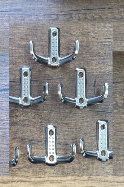 Kenzlife Askılık Tokadi Mat Beyaz Renk Suntalam 07 Adet Metal Krom Renk Portmanto