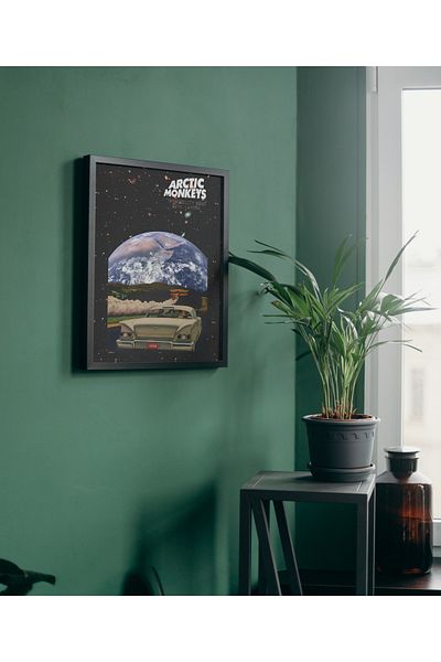 Arthopia Vintage διακόσμηση Arctic Monkeys Space Travel Αφίσα ζωγραφικής τοίχου με κορνίζα υψηλής ποιότητας
