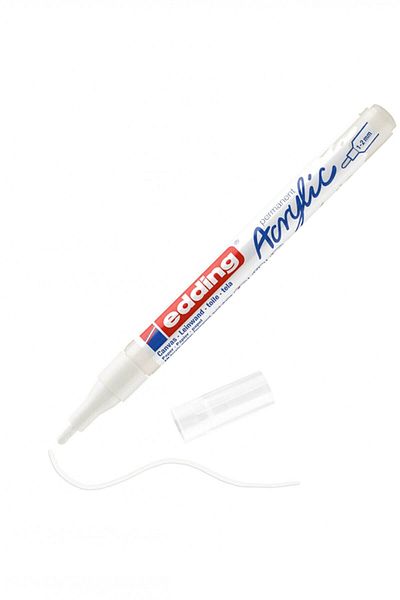 Edding 5300 Acrylic 1-2mm Acrylic Marker Pen Traffic White / 922