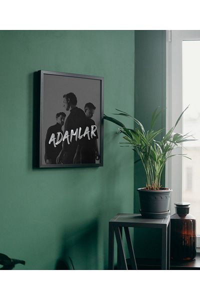 Arthopia Ανδρικό Τουρκικό Ροκ Μαύρο Λευκό Εξώφυλλο άλμπουμ Pinterest Πλαίσιο αφίσας Υψηλής ποιότητας ζωγραφική σχεδίου