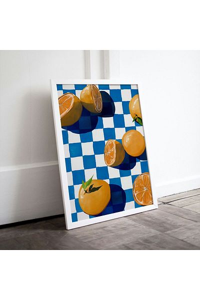 Arthopia Summer Vibe Tangerines Banner Pinterest Δώρο Αφίσα Πίνακας καλλιτεχνικού σχεδιασμού με κορνίζα