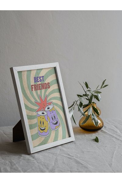 Arthopia Pinterest Best Friends Πίνακας υψηλής ποιότητας σχεδίου με κορνίζα