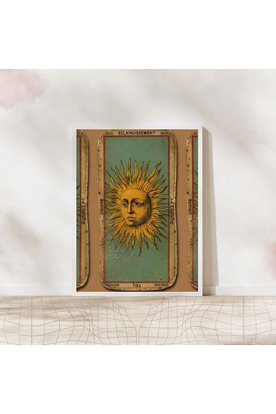Arthopia Κάρτα Ταρώ The Sun Sun Pinterest Διακοσμητική αφίσα με κορνίζα Υψηλής ποιότητας σχεδιασμός ζωγραφικής