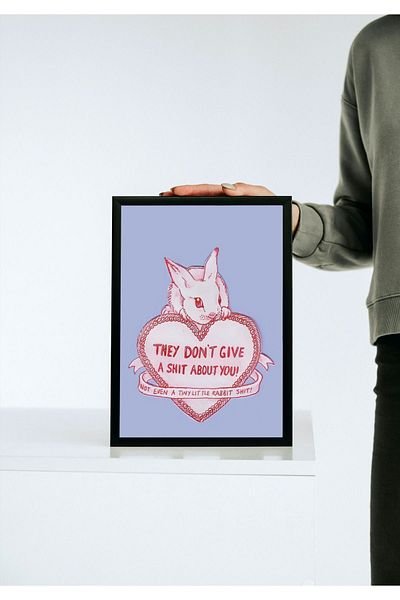 Arthopia Το Rabbit Rabbit δεν το έχει στον αστράγαλο Pinterest Πίνακας υψηλής ποιότητας σχεδίου με πλαίσιο αφίσας