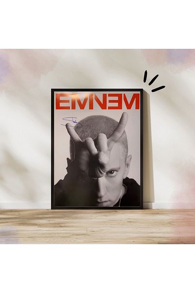 Arthopia Eminem 666 Αφίσα με κορνίζα Δώρο Διακόσμηση Σχέδιο Ζωγραφική