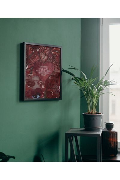 Arthopia Αίσθηση ανάπτυξης Κόκκινη μοτίβο Pinterest Πίνακας σχεδίασης διακόσμησης υψηλής ποιότητας με πλαίσιο αφίσας