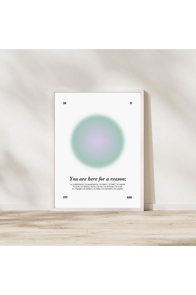 Arthopia Pinterest Angel No: 777.620.8.36 Πίνακας υψηλής ποιότητας σχεδίου με κορνίζα αφίσας