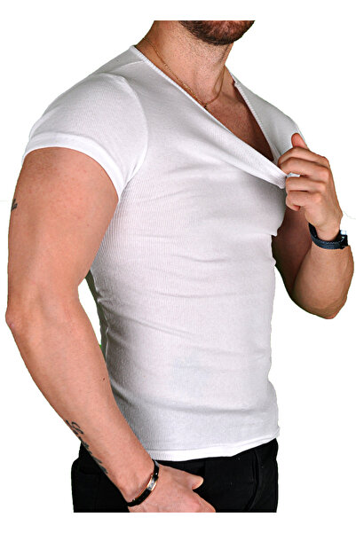 ixir Tricou bărbătesc Lycra alb