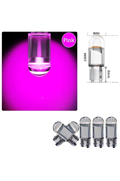 orco ( 5 X ADET ) 1 SET LED T10 DİPSİZ AMPUL 12V DIAMOND PINE PINK (5W DİPSİZ...