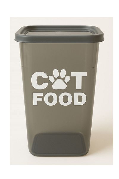 DEEMBRO 3.3 Liter Smoked Cat Food Storage Container - Leak Proof and Air Resistant