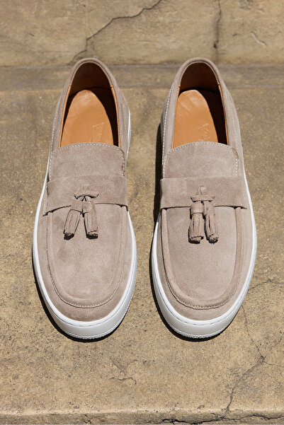 Vantaggio Ανδρικά Sneaker - Δερμάτινα παπούτσια Tassel Sand Suede