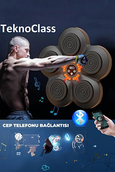 TeknoClass Müzikli Duvar Boks Makinesi Padi Ritimli Boks Makinesi Bluetooth Ö...