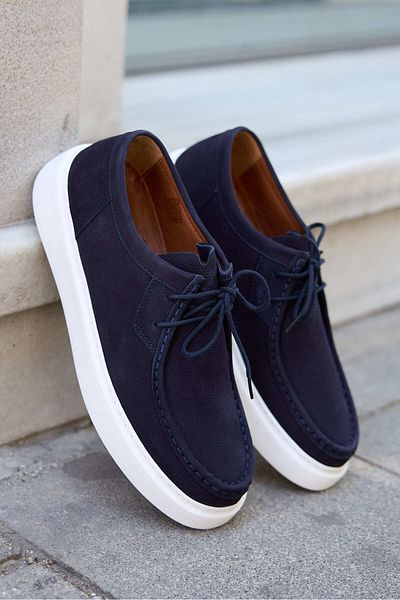 Vantaggio Pantofi casual pentru bărbați Eagle bleumarin nubuc 100% piele naturală