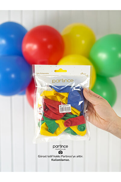 partince 12 Adet Standart Boy 12'' Karışık Balonlar