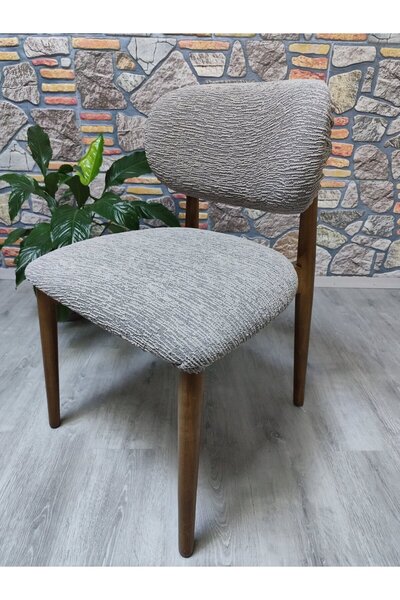 COVER TEKSTİL Bohem yeni model sandalyesi kılıfı jakar ağaç kabuğu desen