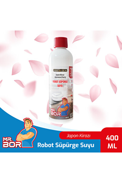 MR.BOR Robot Süpürge Suyu 400 Ml. Japon Kirazı Evcil Hayvan Dostu Hoş Kokulu Özel Formül