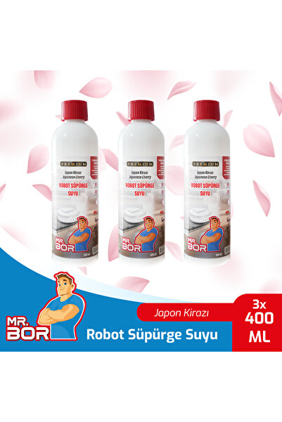 MR.BOR Akıllı Robot Süpürge Suyu 400 Ml. Japon Kirazı X 3 Adet
