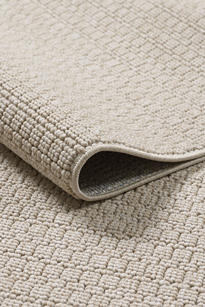 vinosahome Yumuşak Bukleli Bej Halı Salon Mutfak Yolluk Antre Balkon Oturma Ç...