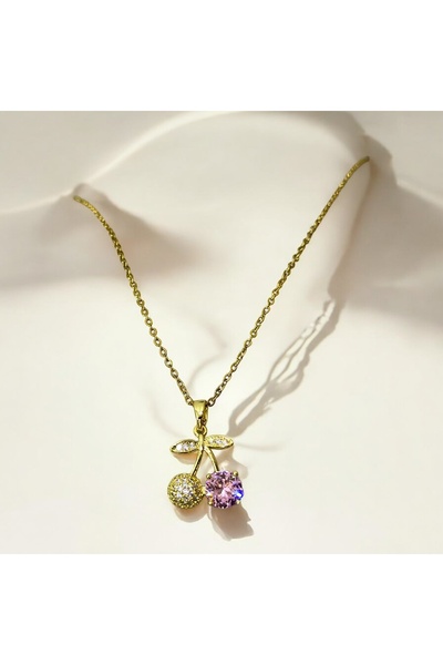 staınless steel قلادة من الفولاذ الكرز