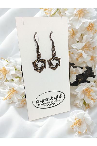 ayrestyle Dolphin Tumbled Earrings - Tumbled Bohemian Dolphin Fish Bohemian Dangle Earrings