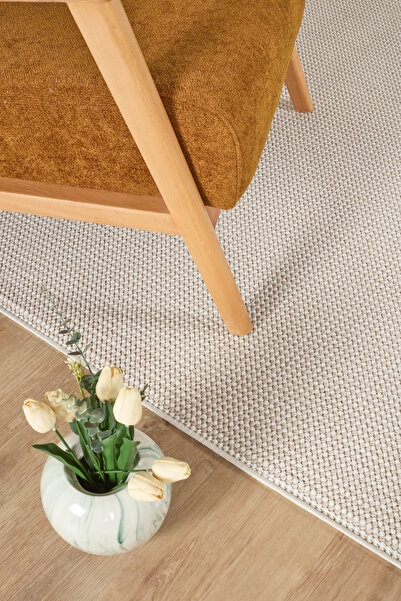 vinosahome Yumuşak Bukleli Krem Bej Halı Salon Mutfak Yolluk Antre Balkon Oturma Çocuk Yatak Odası Halısı Kilim