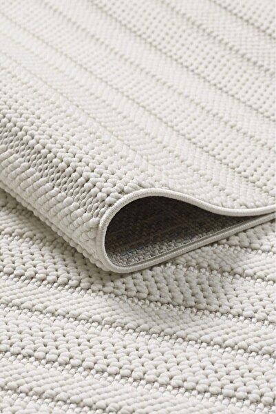 vinosahome Yumuşak Bukleli Krem Halı Salon Mutfak Yolluk Antre Balkon Oturma Çocuk Yatak Odası Halısı Kilim