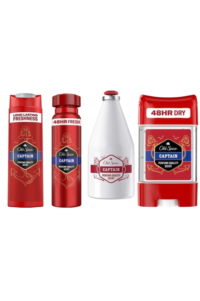 Old Spice Captain Deo Captain Tıraş Losyonu Captain Duş Jeli Koltuk Altı Jeli Seti