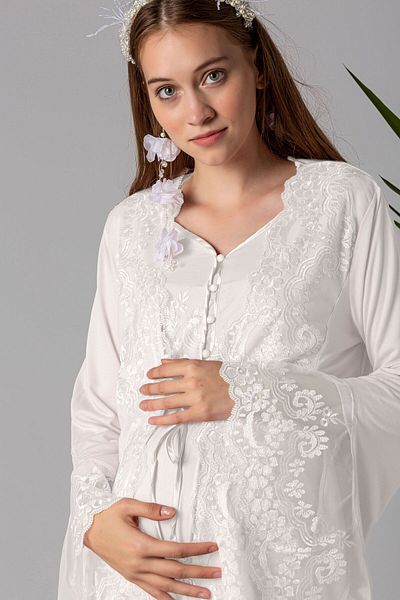 Effortt الأميرة نموذج إكرو ثوب النوم الأمومة