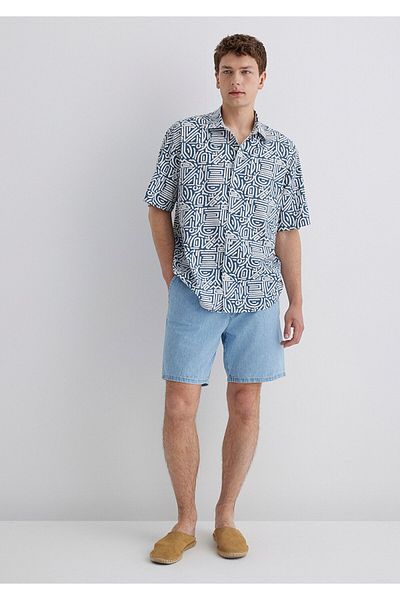 Mavi Printed Blue Shirt Loose Fit / Loose Relaxed Fit 0211595-90733