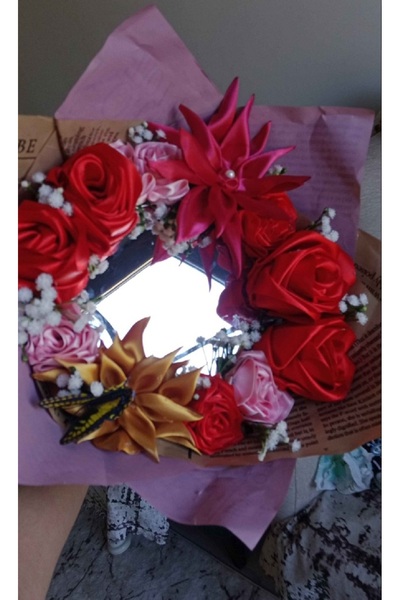 yörük tuhafiye Panglică din satin roșu de 4 cm, 10 metri o bobină, satin, seten, panglică din satin pentru buchet de trandafiri de 4 cm lățime