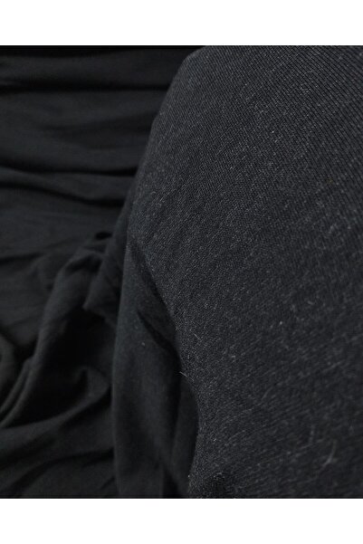 Kumaş Parça Flexibil și moale, negru cu dungi, Hayli - Gri închis, 145 cm, în...