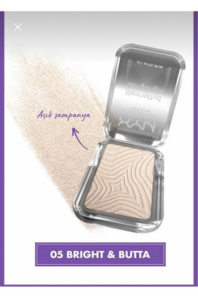 NYX Professional Makeup Buttermelt Highlighter Creamy Powder Illuminator - 05 Bright & Butta