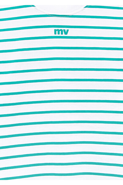 Mavi Πράσινο μπλουζάκι Loose Casual Fit / Loose Fit Mv Printed Line 6610252-89156