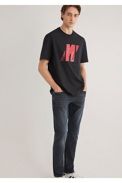 Mavi Μαύρο ανδρικό T-Shirt M 0612749 -71379
