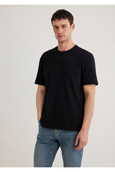 Mavi Black Embroidered Black T-Shirt Regular Fit 0612644 -900