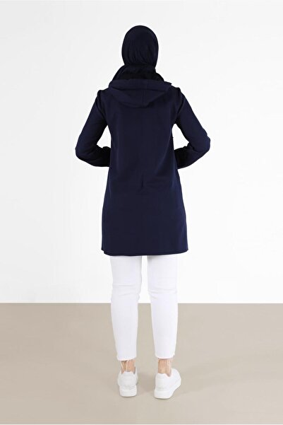 Alvina Mesh Detailed Hooded TUNIC 42249