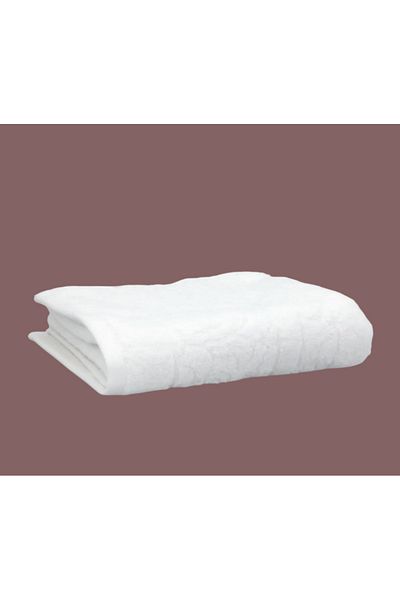 Cannon Jacquard Texture Soft Highly Absorbent and Quick Drying Bath Towel White 70 x 140cm