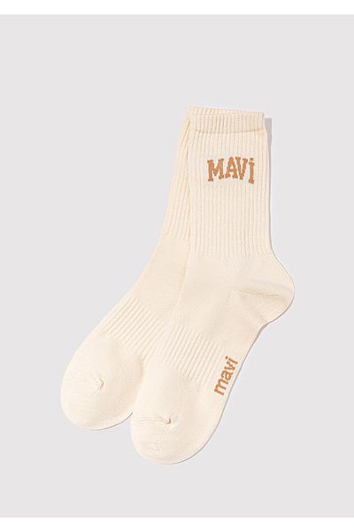Mavi Бежови чорапи - отпечатано лого, 0911160 -34616