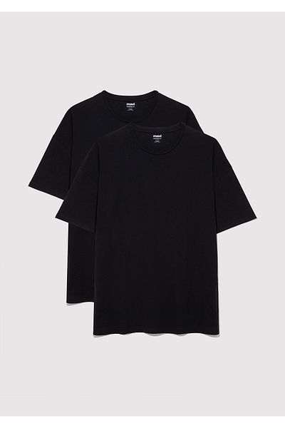 Mavi 2dílná oversize černá základní sada triček oversize / široký střih0612162-900