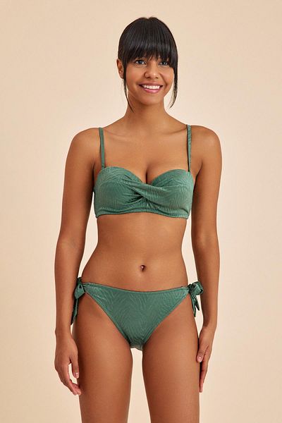 Amarelle Partea de jos de bikini cu legături laterale verde Bali