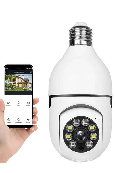 MACON Generic Bulb Lamp Camera 1080P Wifi IP PTZ IR Night Vision Home Security Auto Tracking Video Surveil