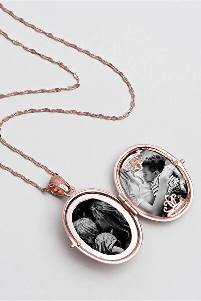 So CHIC... Cameo Italiano 18 Ayar Rose Altın Kaplama 50 Cm Gümüş Tasarım Kolye