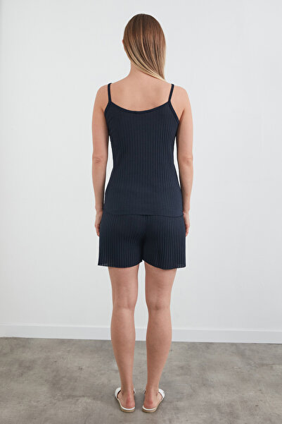 Fulla Moda Corded Rope Strap Shorts Set