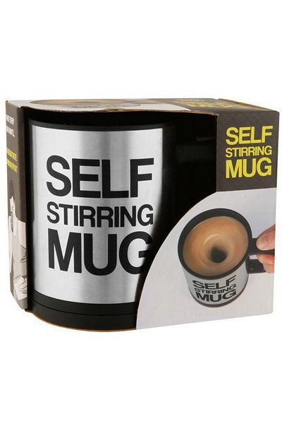MACON Electric Self Stirring Mug Coffee Mixing Drinking Cup- Black