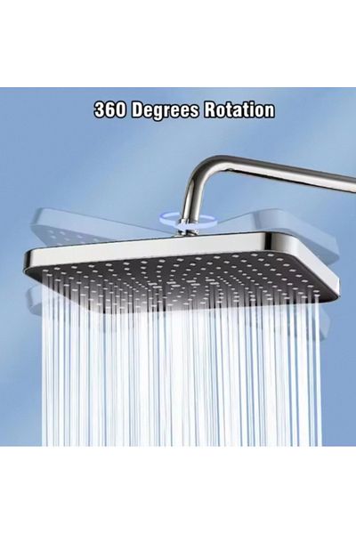 Choice Silver Combo A Shower Combo12 inch Large Panel Rain Shower Head/Handheld Shower Combination Bathroom
