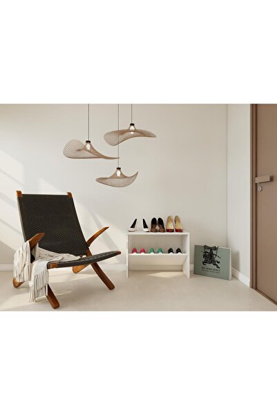 Masif Market Erine Ayakkabı Dolabı Beyaz Renk