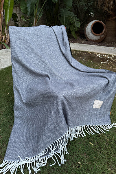 PASIONI بطانية قطنية اسكتلندية Pas6 أنثراسيت