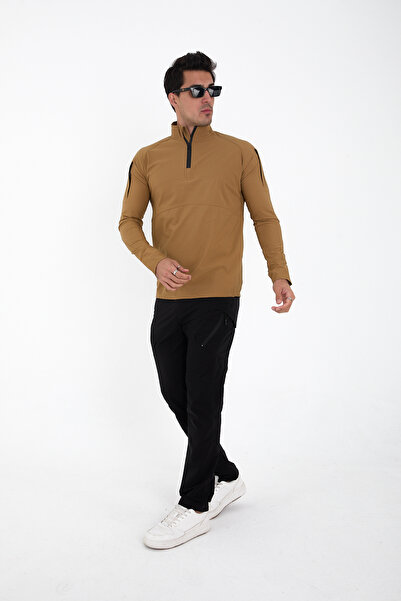 Camp Scoutland Camp136 Outdoor Tactical Su Iticili Erkek Hardal Taktik Sweatshirt